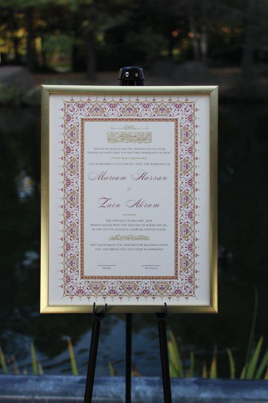 Salam Nikah Certificate 8.5x11"